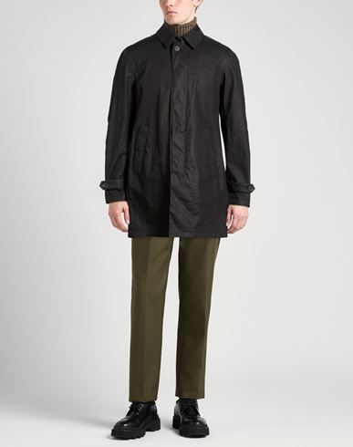 Laminar Man Overcoat & Trench Coat Black Size 36 Linen