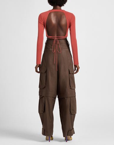 Woman Top Rust Size M Polyamide, Elastane