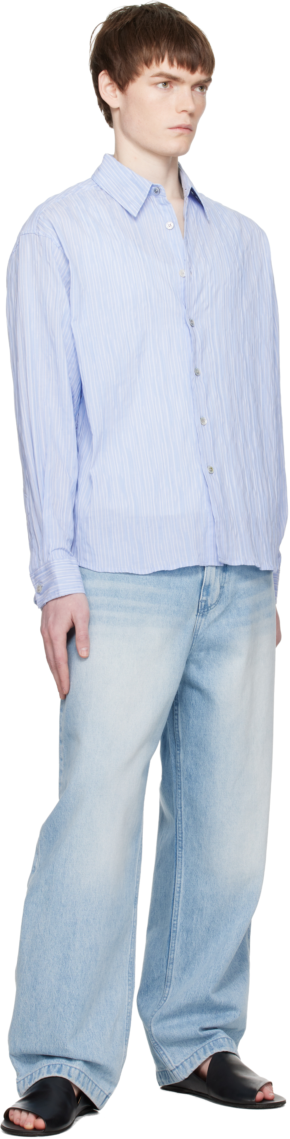 Blue Washed Baggy Fit Jeans