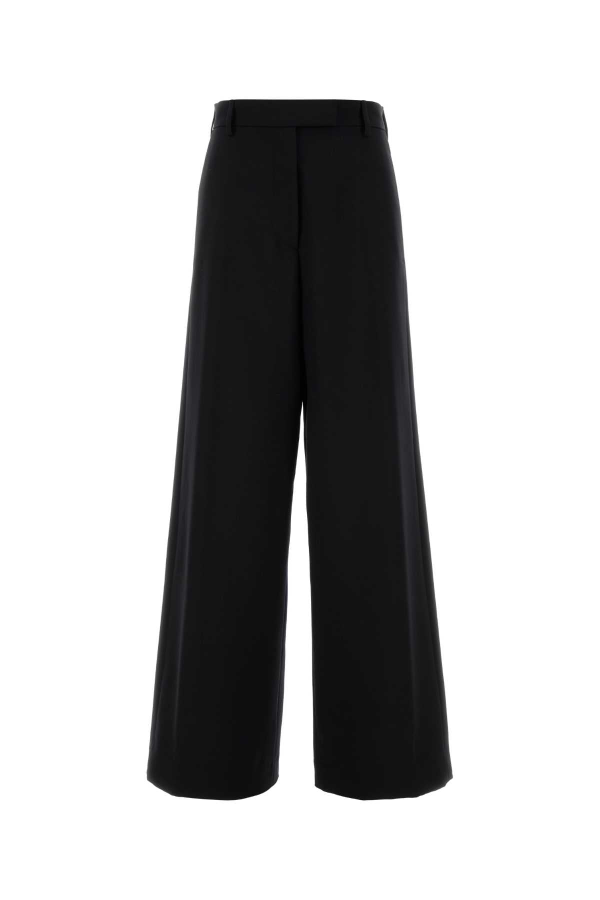 Wool Mohair Trousers — Black