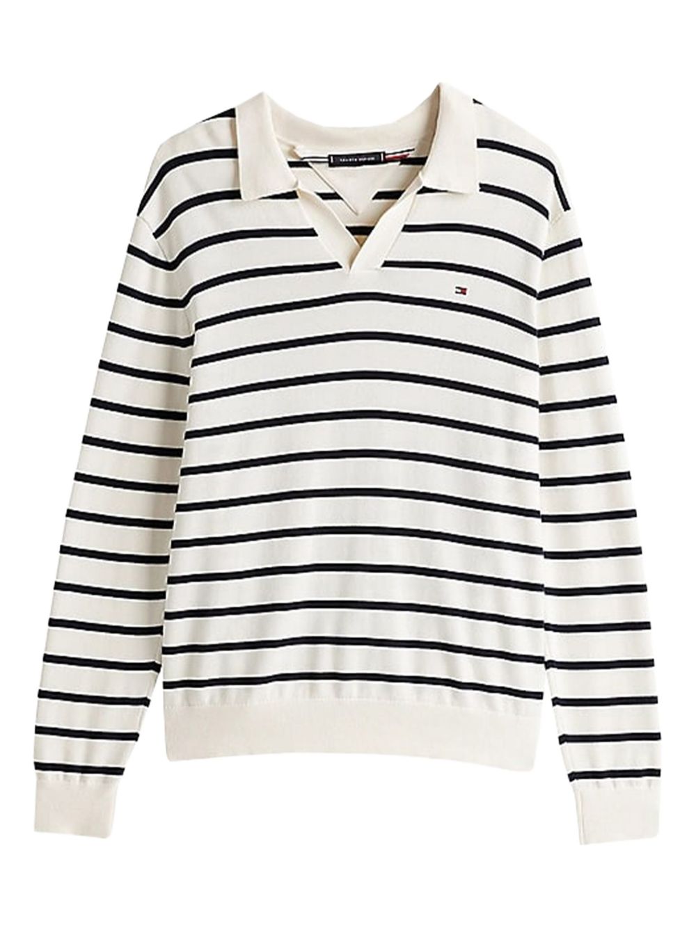 Striped long-sleeved T-shirt - Neutrals