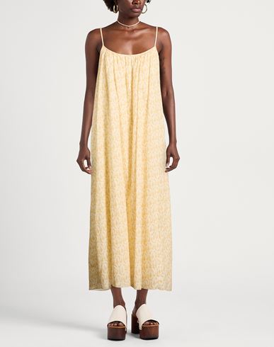 Woman Midi dress Mustard Size 4 Viscose