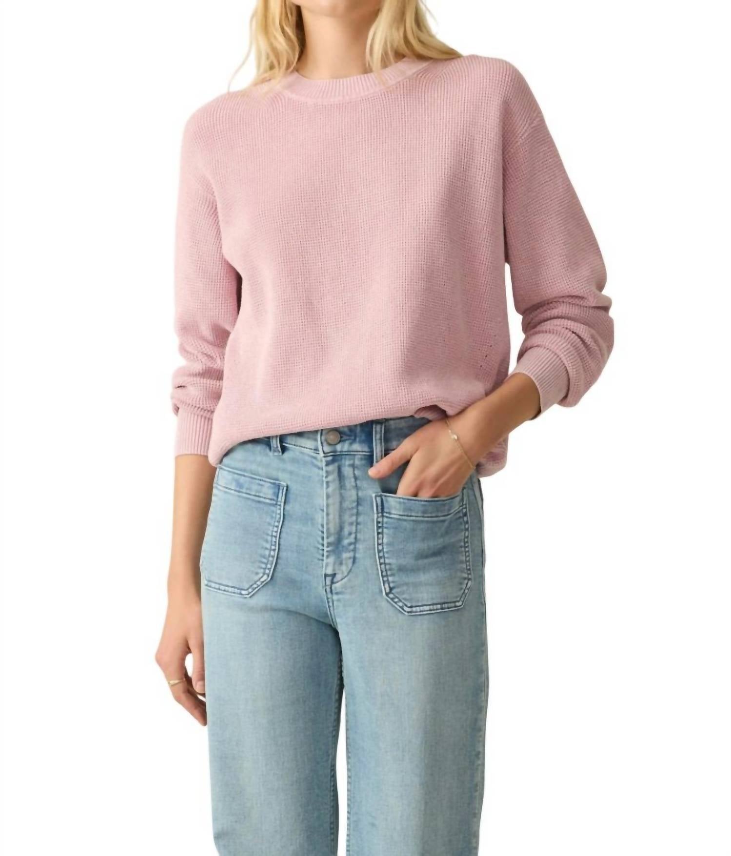 Sunwashed Crewneck Sweater In Zephyr