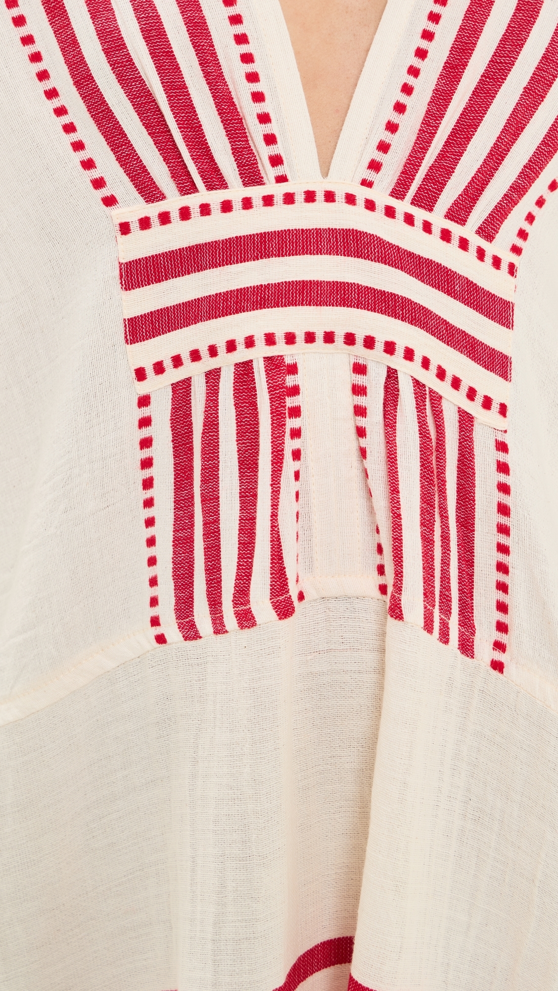 Gasira V Neck Caftan Eshe Red