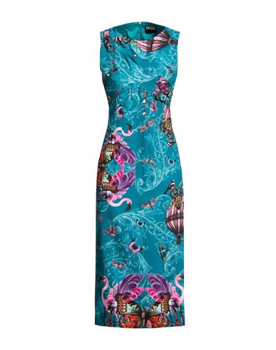 Woman Midi dress Emerald green Size 10 Polyester, Elastane