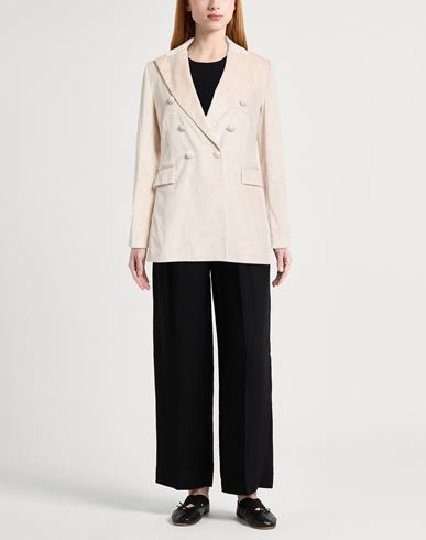 Woman Blazer Blush Size 10 Cotton, Elastane