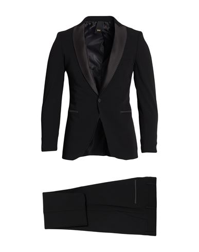 Man Suit Black Size 34 Polyester, Viscose, Elastane