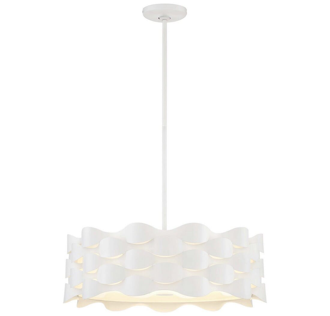 George Kovacs Coastal Current 21" Pendant Light in Sand White