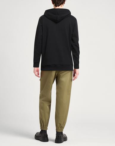 Man Sweatshirt Black Size XXL Cotton, Elastane