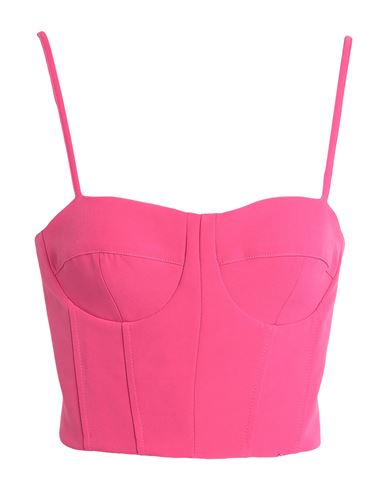 Woman Top Fuchsia Size 6 Polyester, Elastane