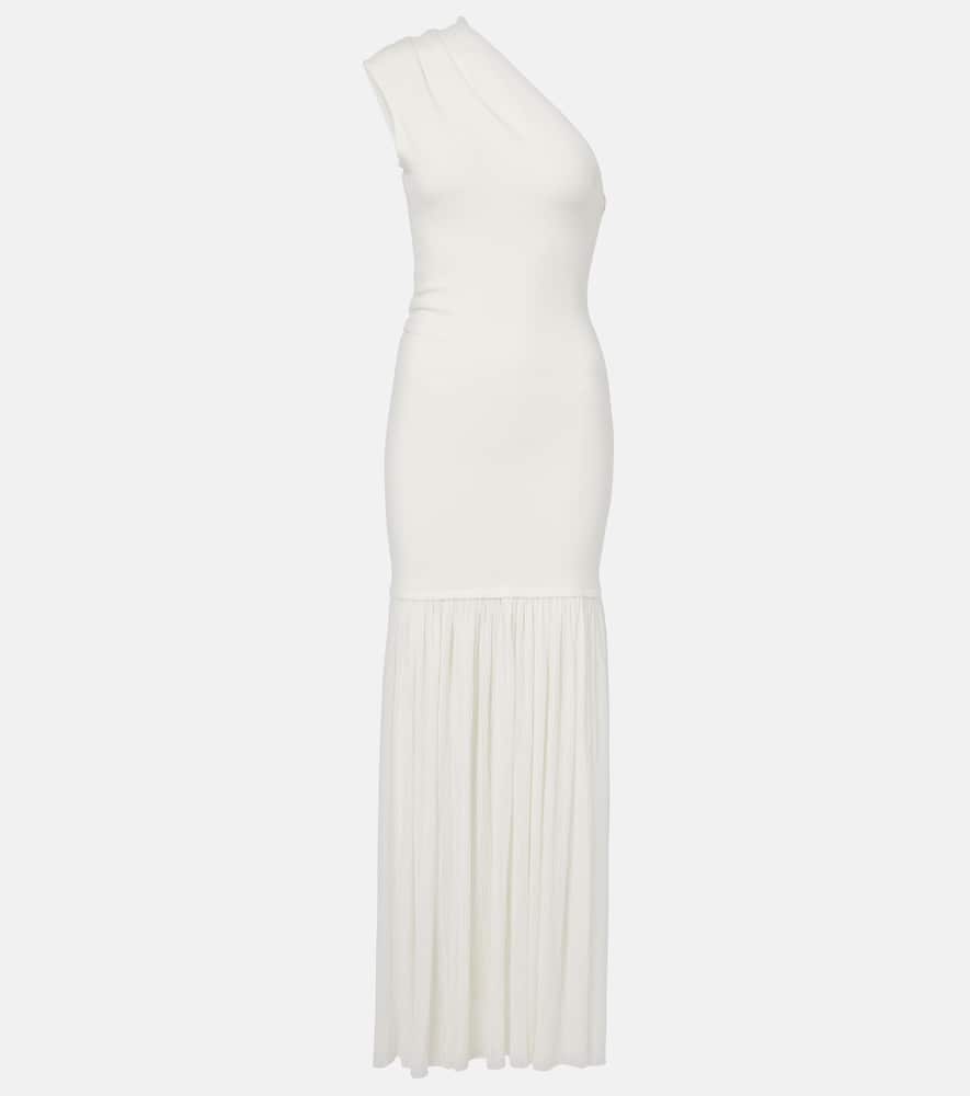 Cora one-shoulder crêpe chiffon maxi dress