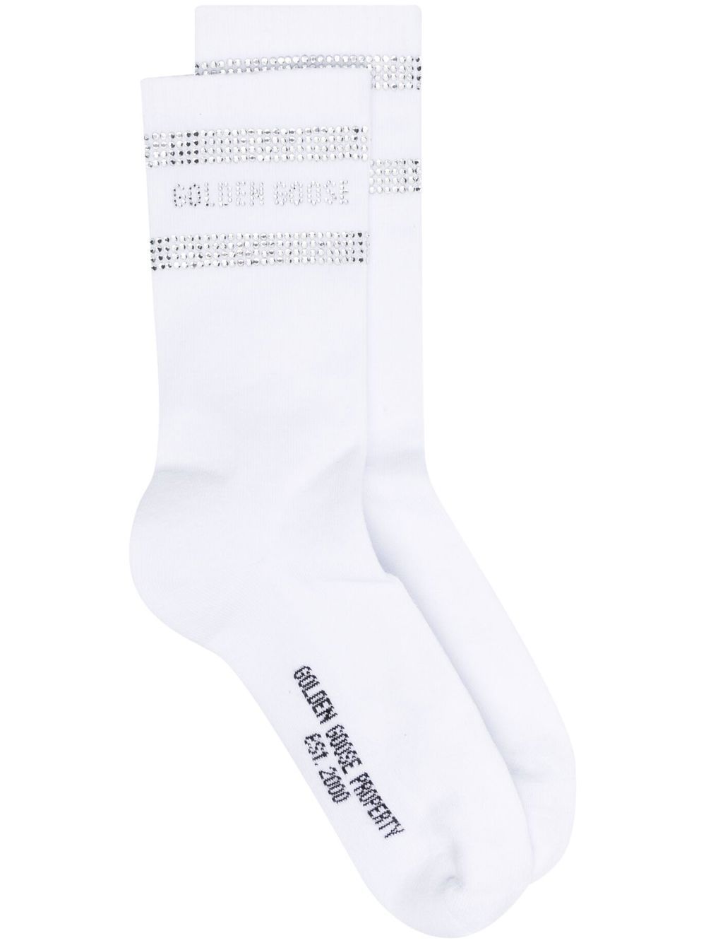 Crystal-embellished socks