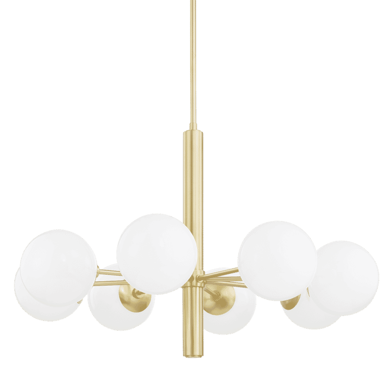 Mitzi Stella 8-Light Chandelier in Aged Bra