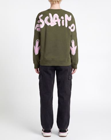 Woman Sweatshirt Military green Size L Cotton
