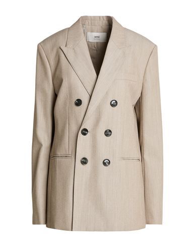 Woman Blazer Beige Size 6 Virgin Wool