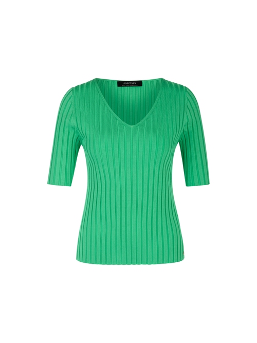 Marc Cain Fine knit ribbed jumper, green, 34 N