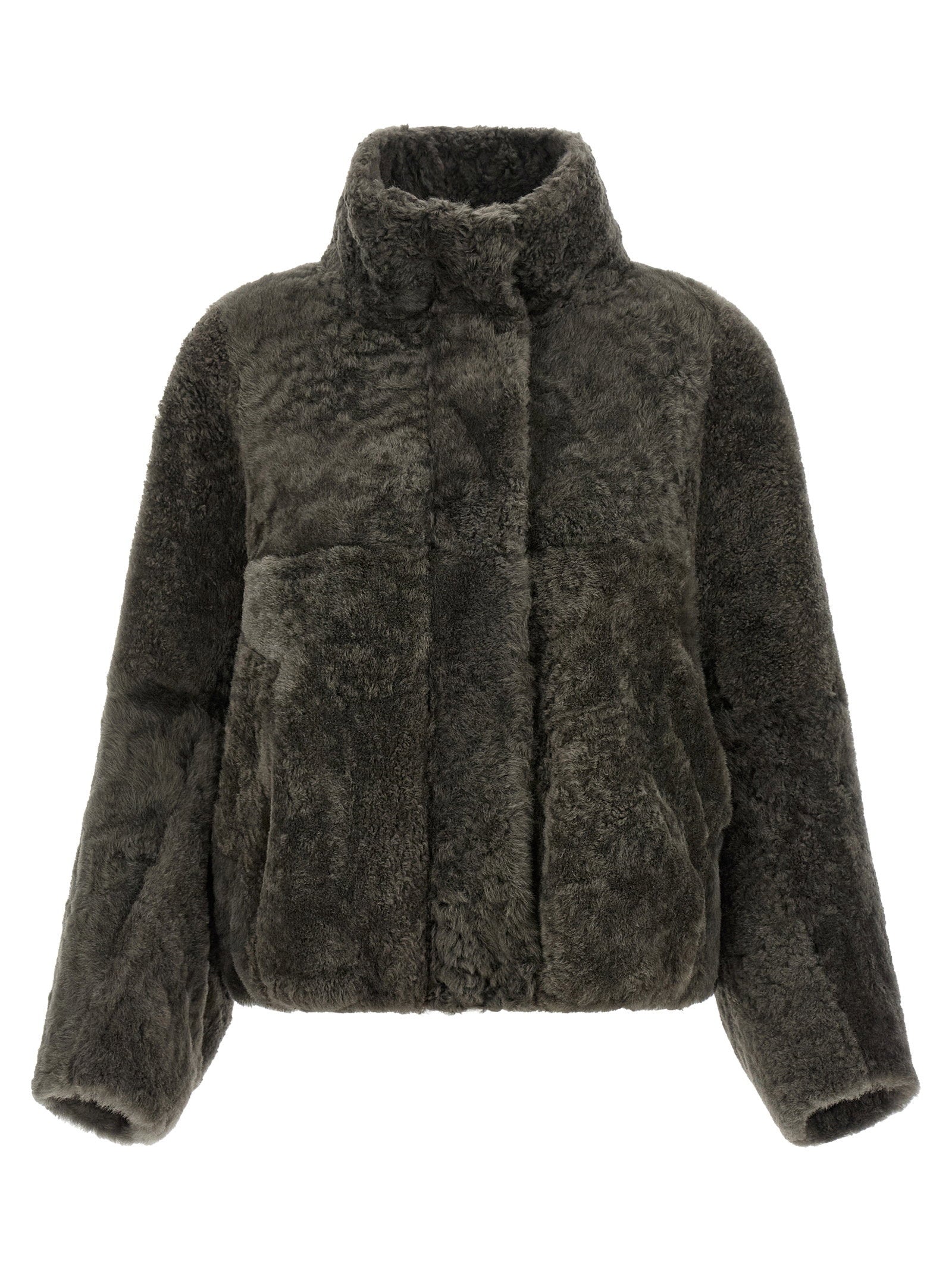 Lambskin Fur Coat — Gray