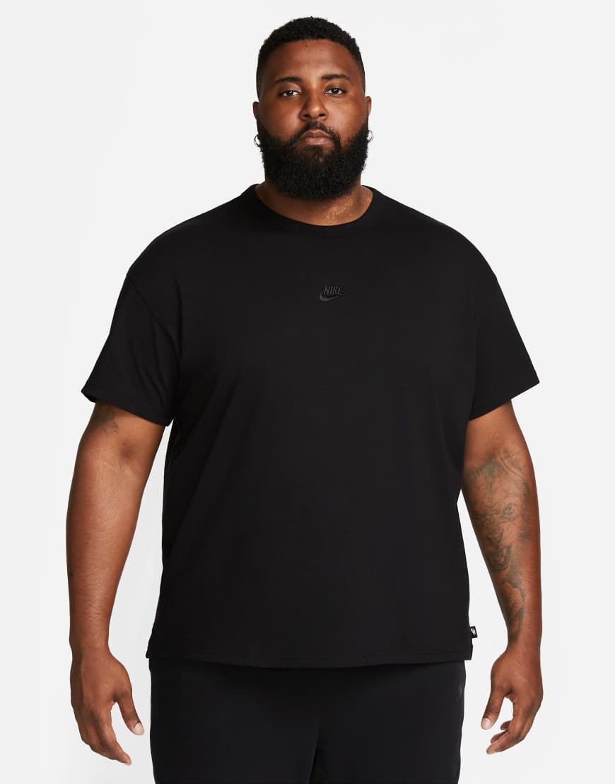 Premium Essentials unisex oversized t-shirt t-shirt in black