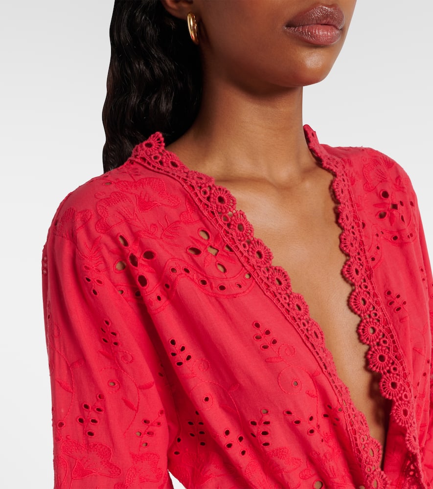 Tallulah embroidered cotton kaftan