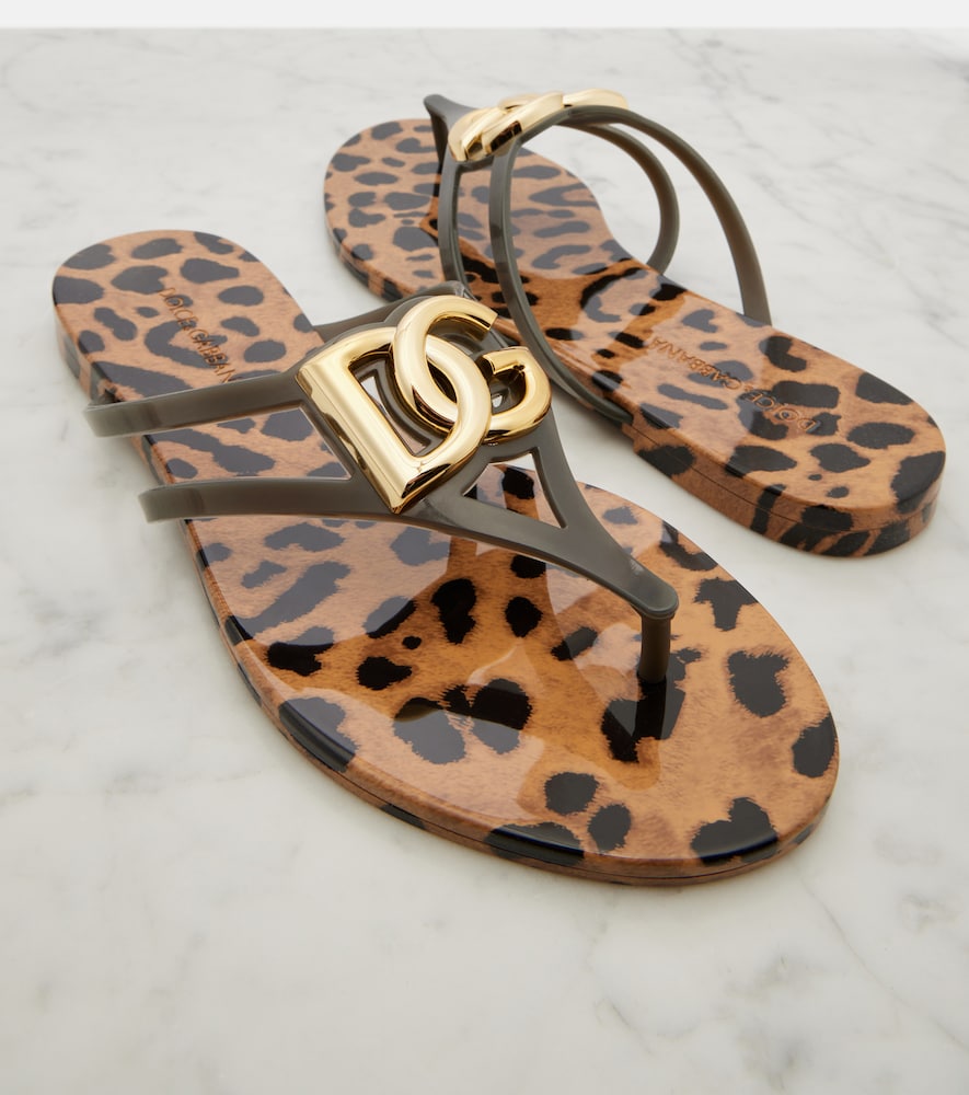 DG leopard-print thong sandals