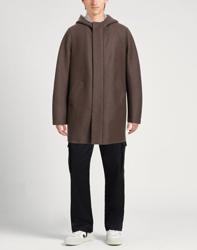 Man Coat Khaki Size 40 Virgin Wool
