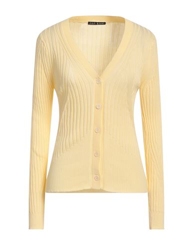 Woman Cardigan Yellow Size L Cotton