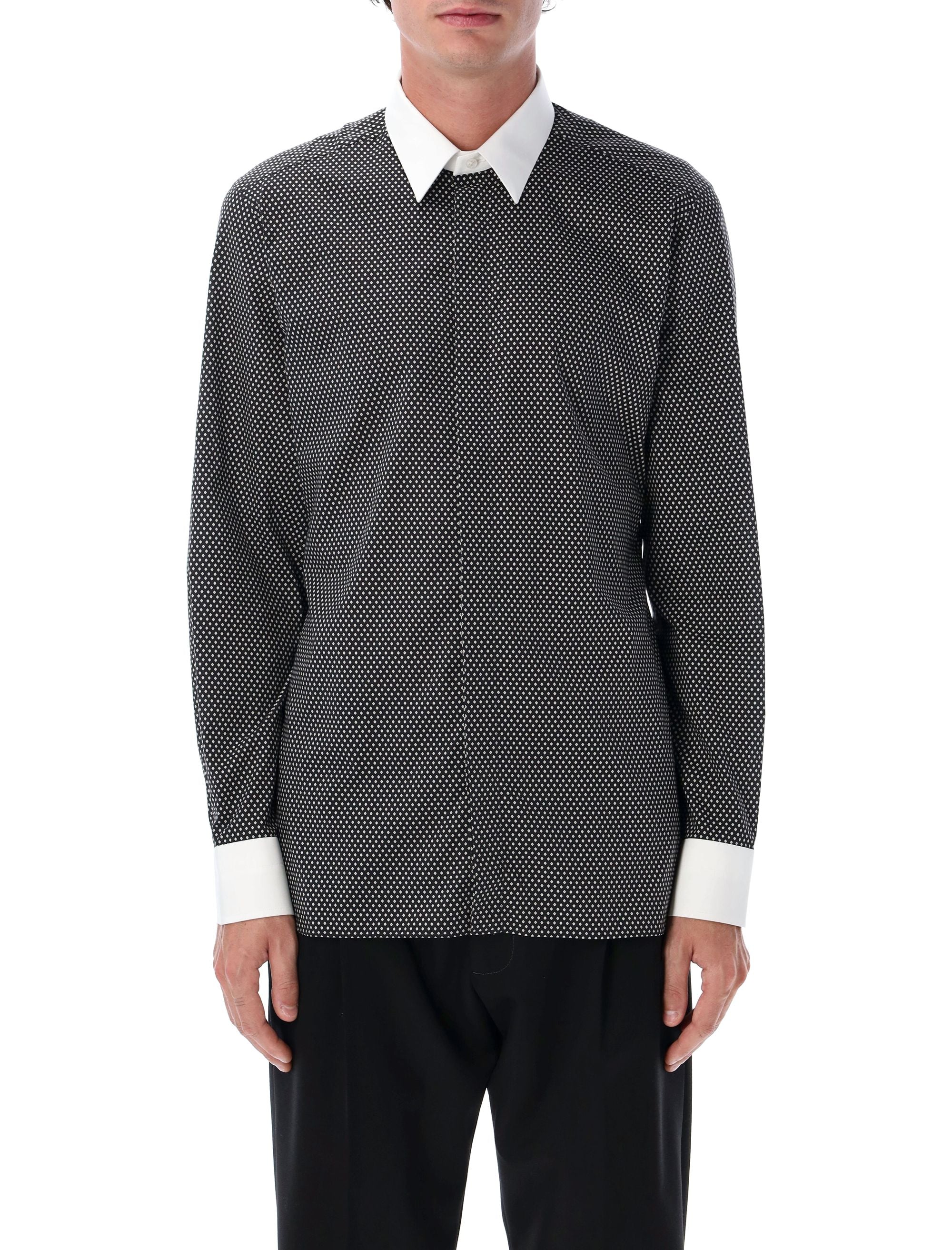 Diamond Print Cotton Classic Fit Shirt
