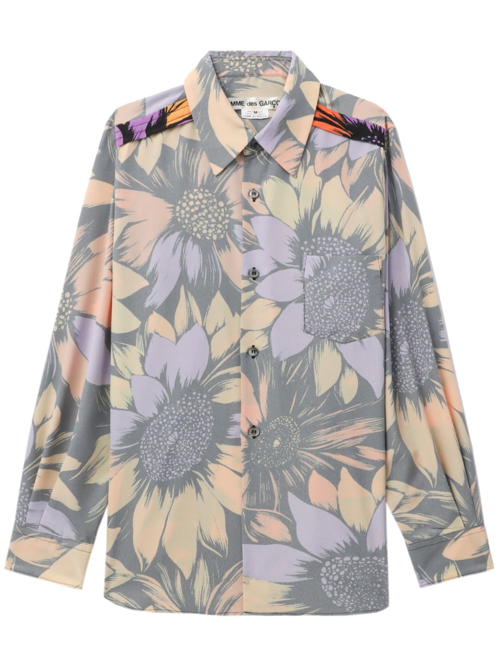 Floral-print shirt - Orange