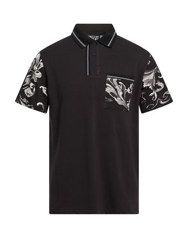 Man Polo shirt Black Size L Cotton