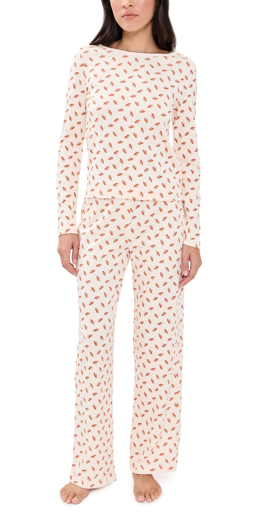 Ellie Pajamas Set Foxlet Print