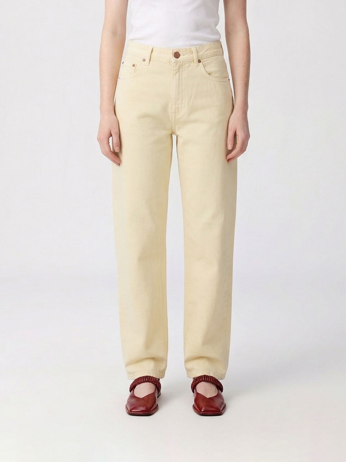Jeans Woman color Beige