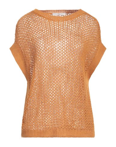 Woman Sweater Orange Size S Cotton