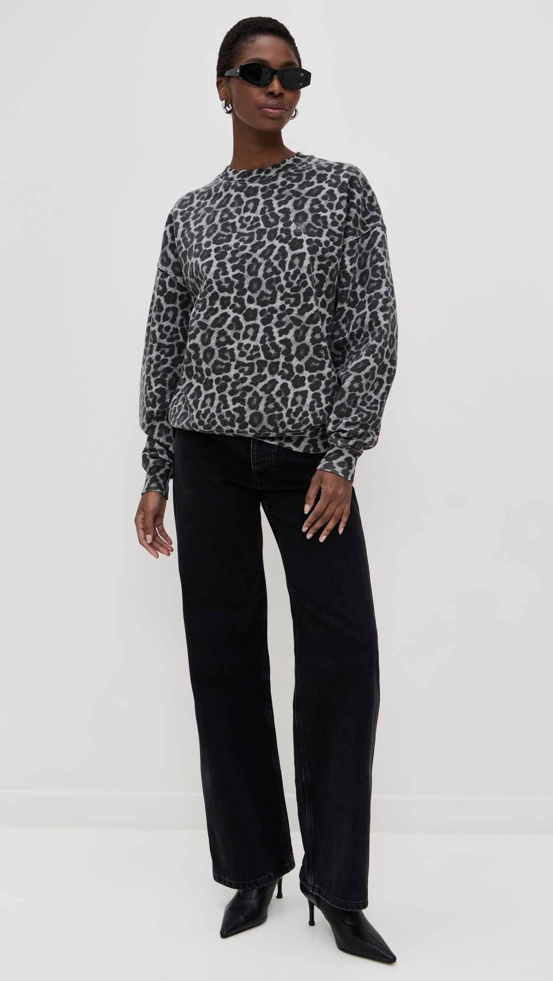 Miles Grey Leopard Sweatshirt Leopard