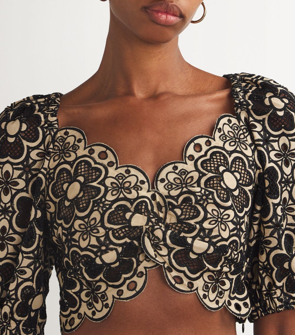 Broderie Anglaise Crop Top