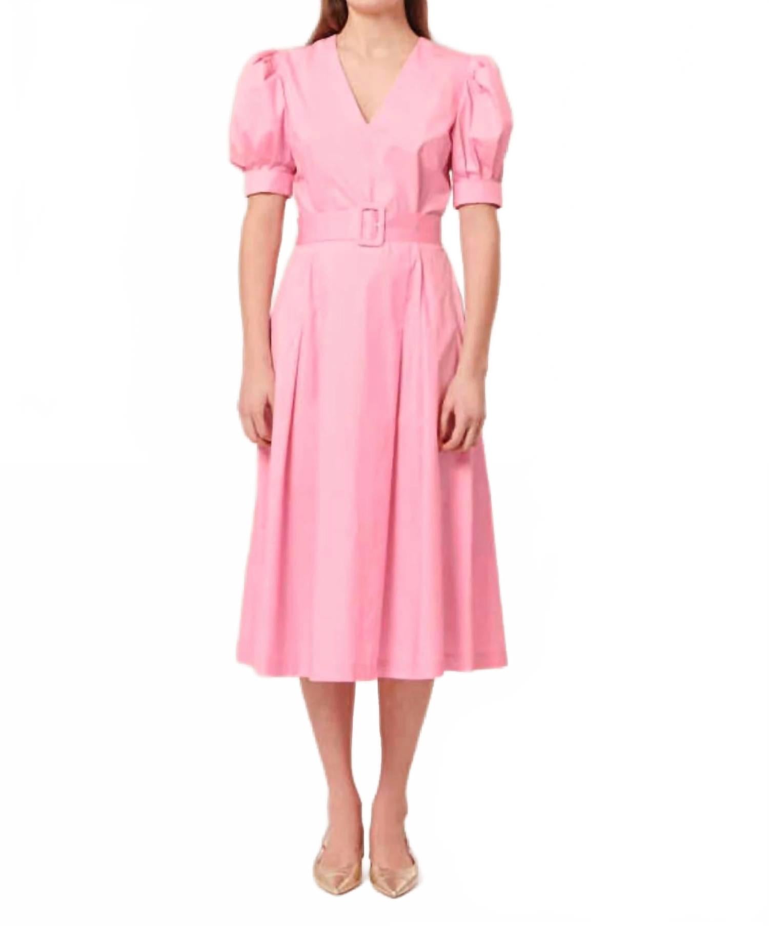 Ranya Dress In Poplin Rose