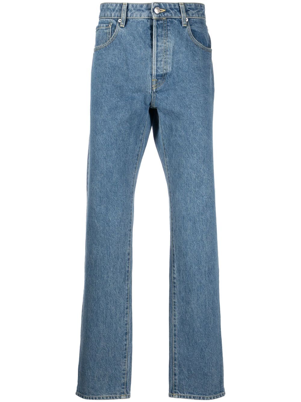 Mid-rise straight-leg jeans - Blue