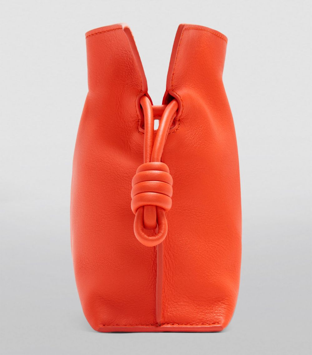 Mini Leather Flamenco Clutch Bag