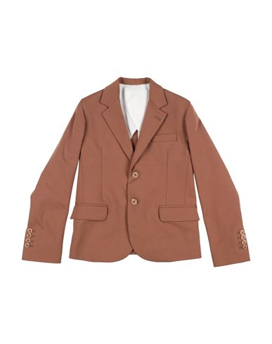 Man Blazer Brown Size 12 Cotton, Polyamide, Elastane