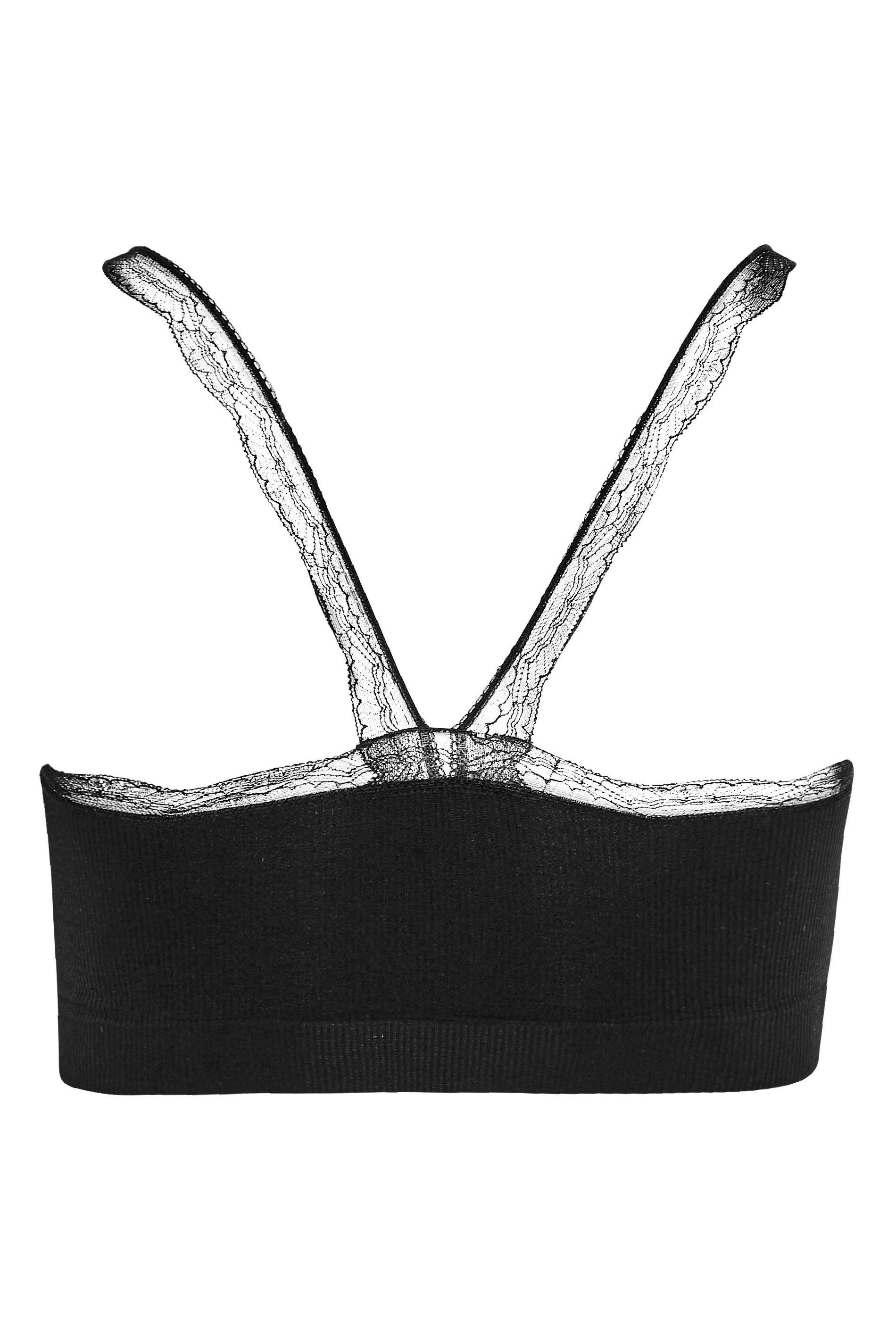 Yours Women's Seamless Bralette in Black