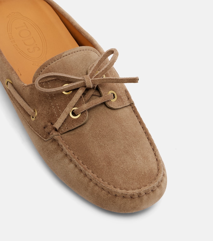 Suede slip-on shoes