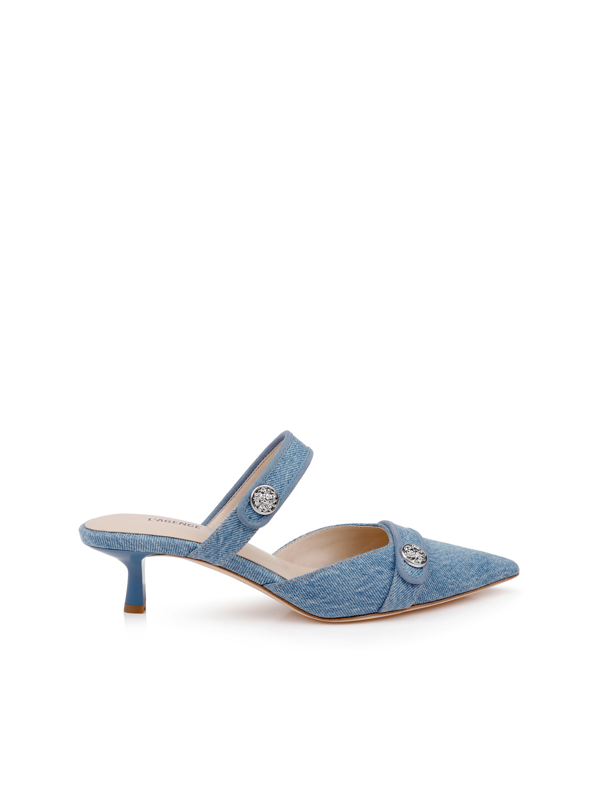 Gilliane Denim Mule In Light Denim