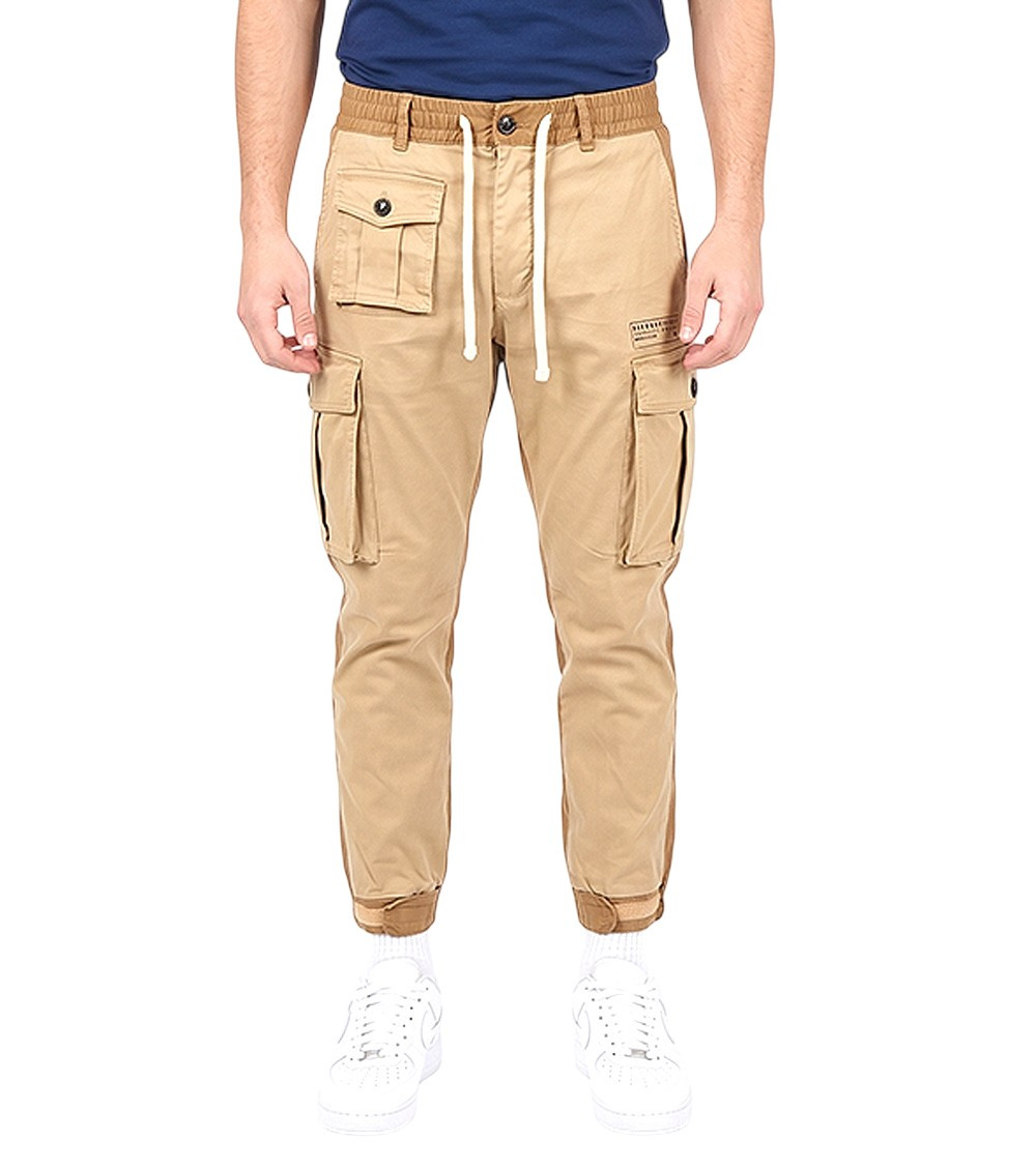 Beige Regular Cargo Pants