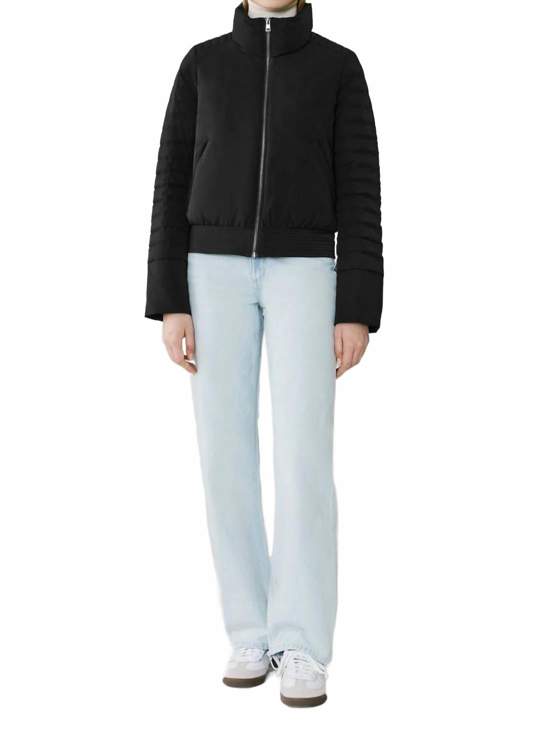 Isabella Down Blouson Jacket In Black