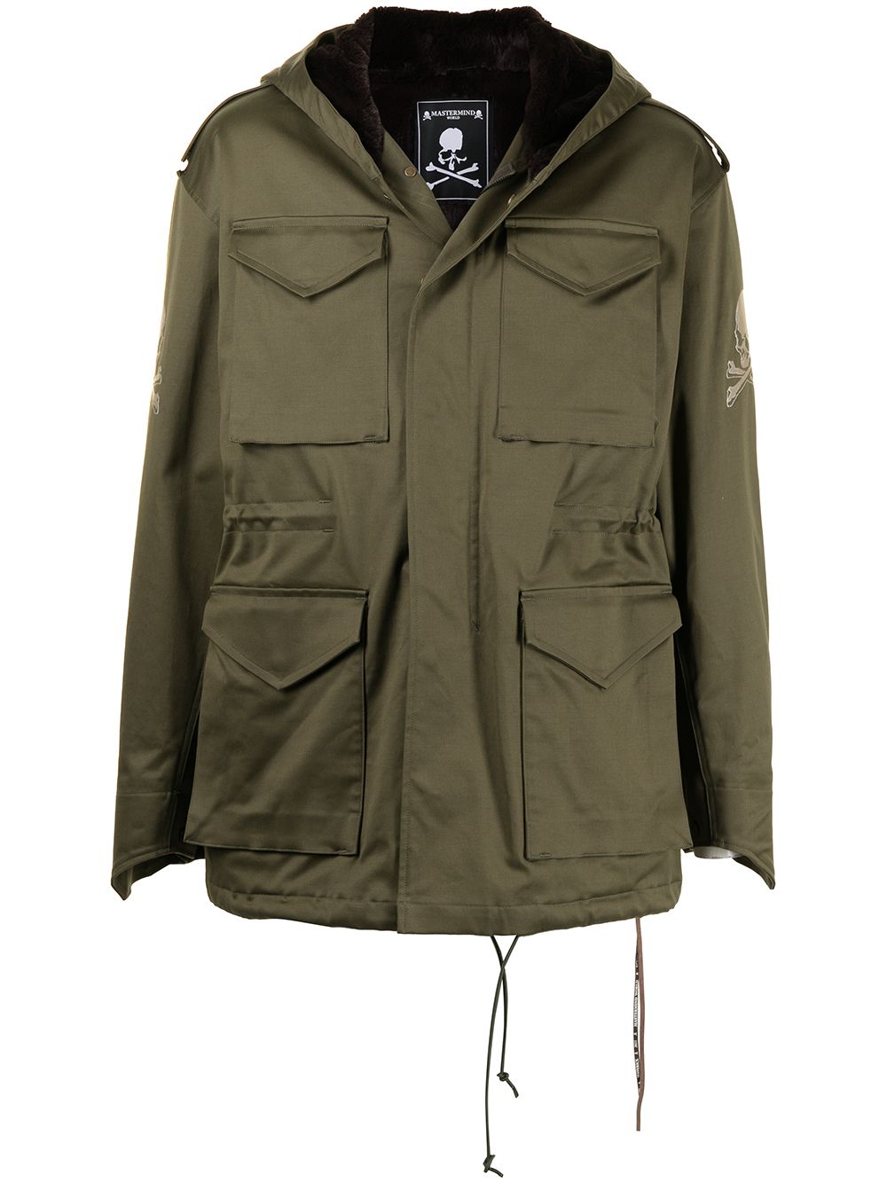 Hooded concealed windbreaker - Green