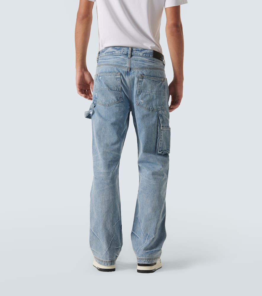 Mid-rise straight jeans