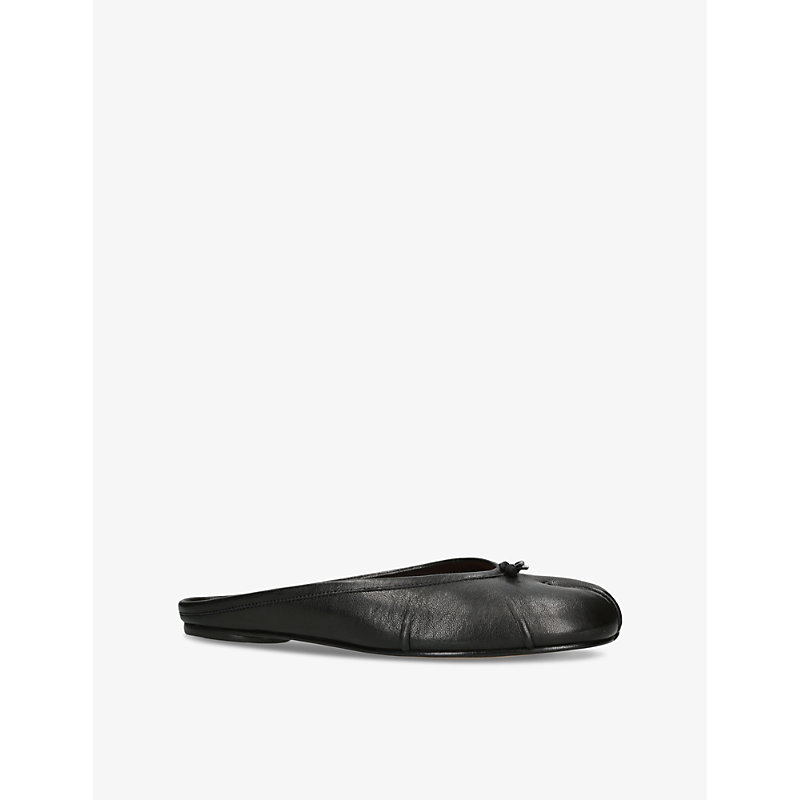 Womens Tabi Split-Toe Leather Ballet Flats