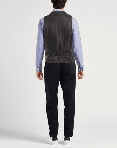 Man Tailored Vest Black Size 38 Polyester, Viscose, Elastane