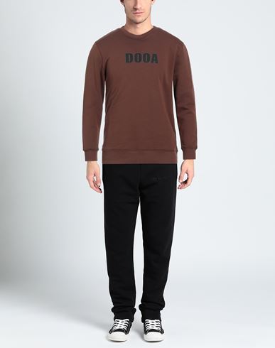 Man Sweatshirt Chocolate brown Size M Cotton, Polyester