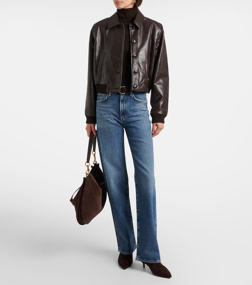 Lola leather bomber jacket