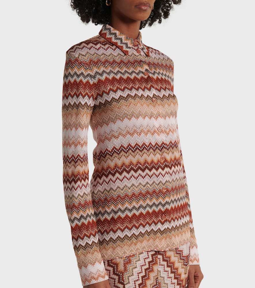 Zigzag lamé shirt